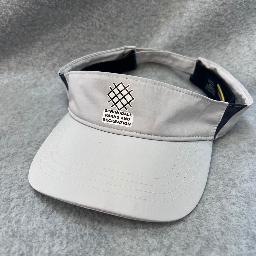 Springdale Parks and Rec Unisex Gray Core365 Sun Visor Hat Adjustable OSFM